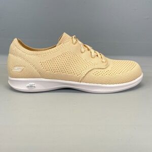 Skechers Go Step Lite Shoes Womens Size 6.5 Yellow Mesh Slip On Walking Sneakers